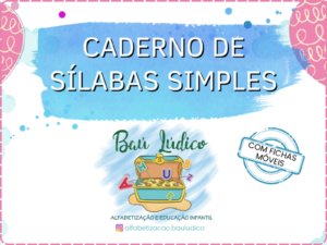 Caderno de sílabas simples