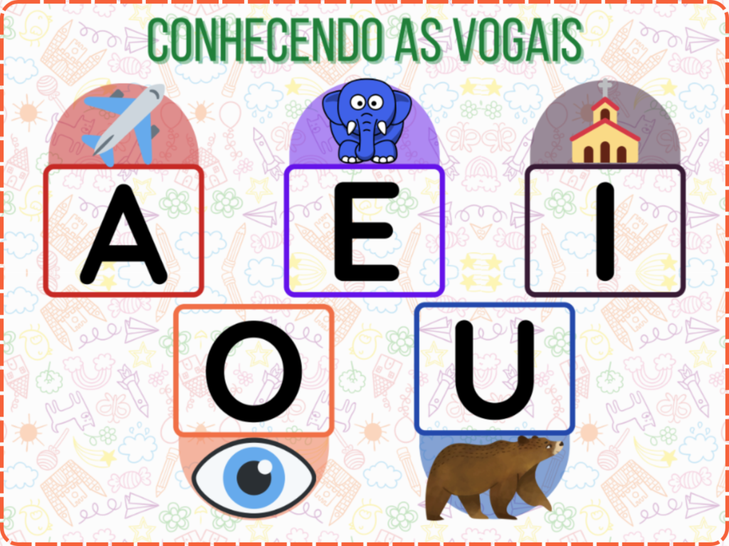 Conhecendo as vogais - Baú Lúdico